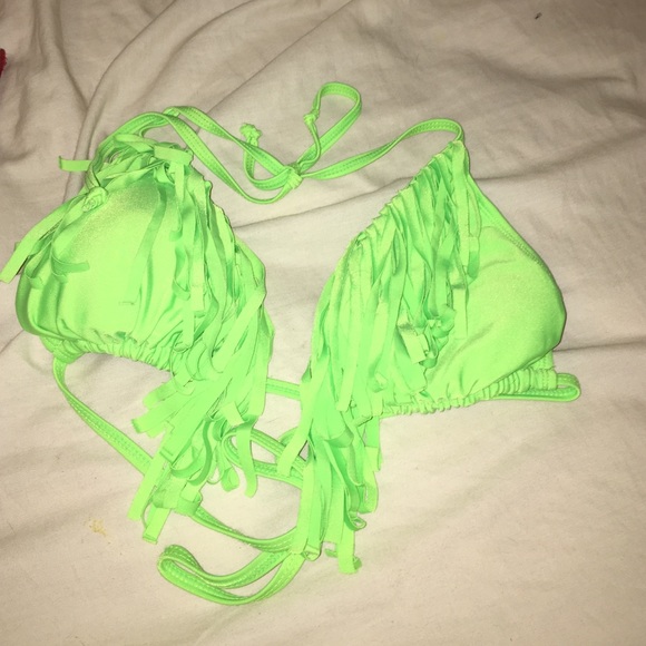 Lime green bathing suit top