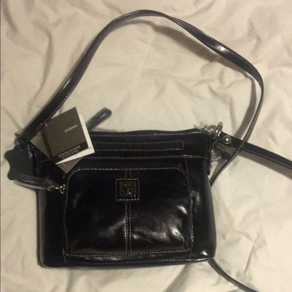 Genuine leather cross body bag