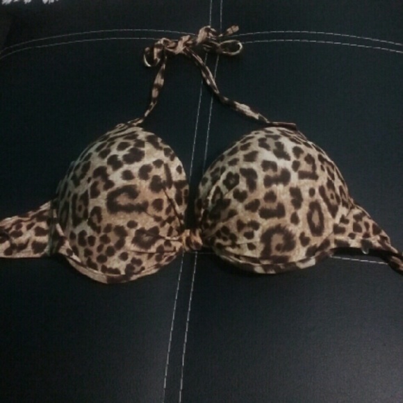 Leopard Print Bathing Suit Top - Picture 1 of 3