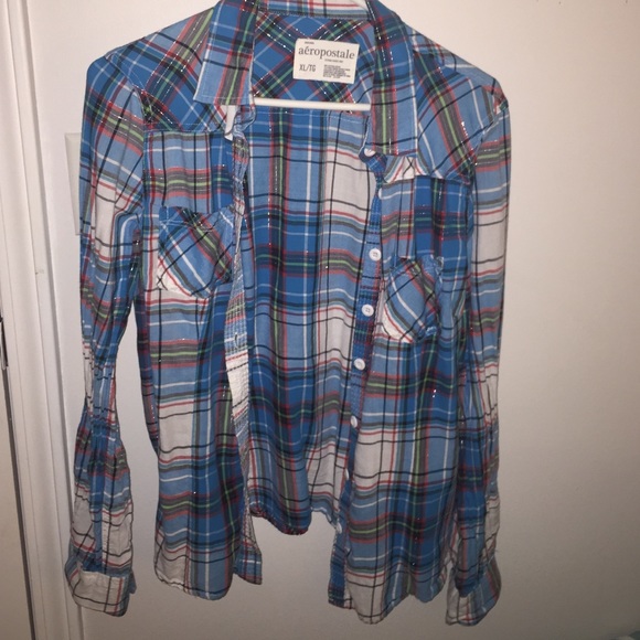 multi-colored aéropostale flannel