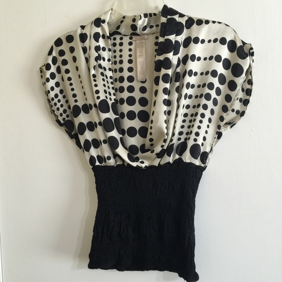 Silky Polka Dot Blouse