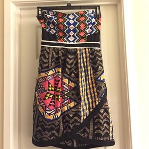 🌺Printed Sweatheart Neck Strapless Dress