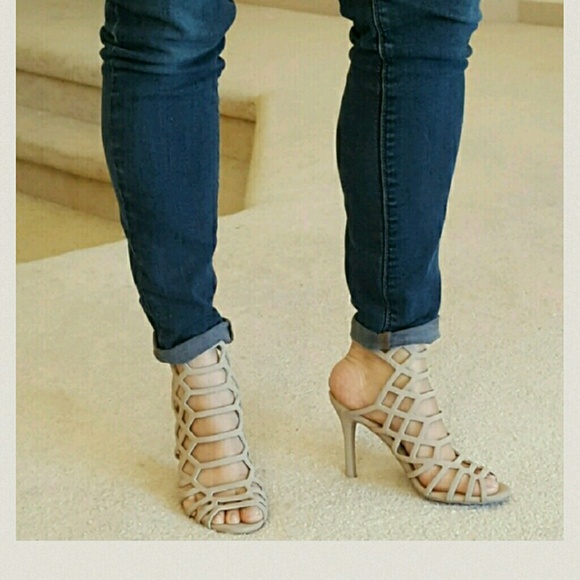 Nude caged heel 7 - Picture 4 of 4