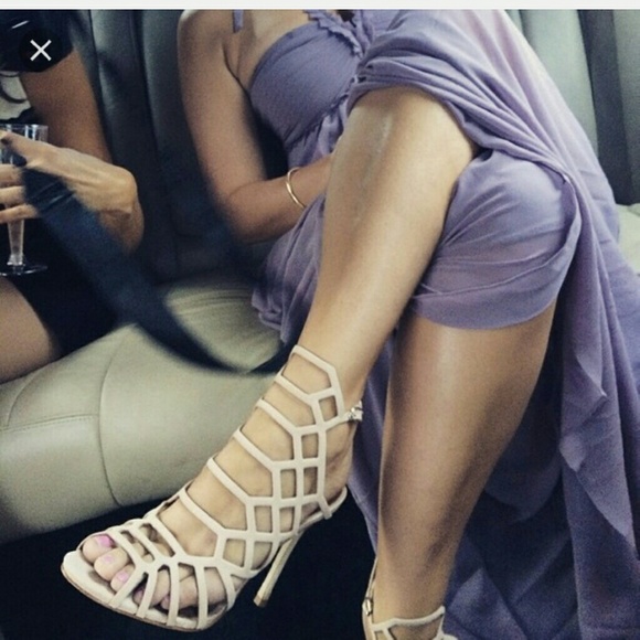 Shoes - Nude caged heel 7