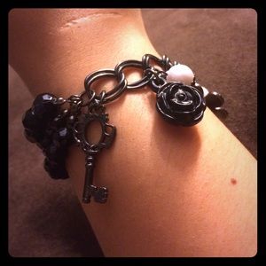 Black charm bracelet