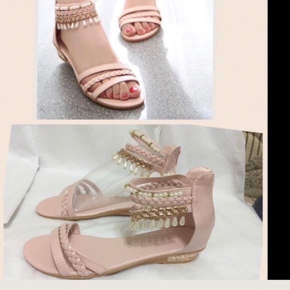Summer Pale Pink Flat Shoes - Picture 2 of 3