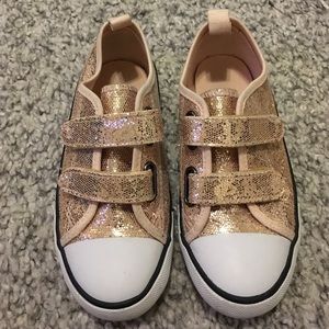 Gold kids sneakers