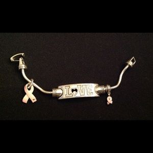 Brighton Breast Cancer Awareness "Love" Bracelet