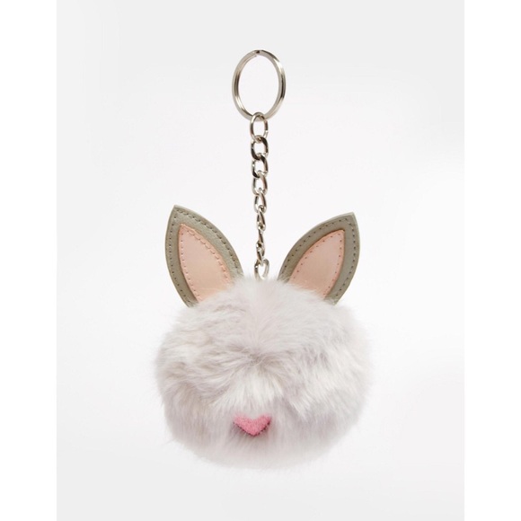 Cute Bunny Pom Keychain