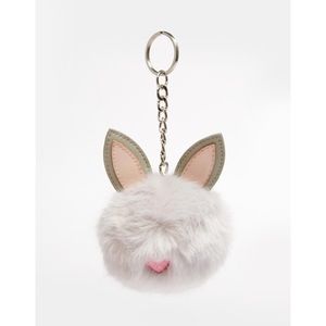 Cute Bunny Pom Keychain