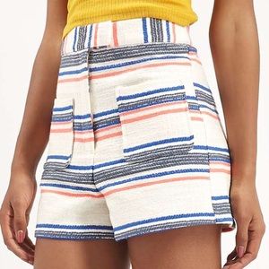 Topshop Boucle Striped Shorts