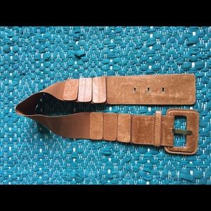 Wide brown belt