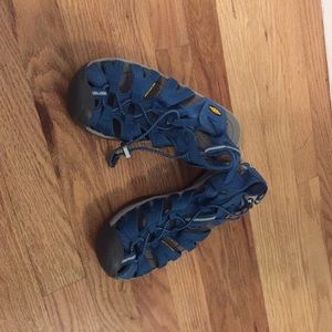 Blue keen sandals