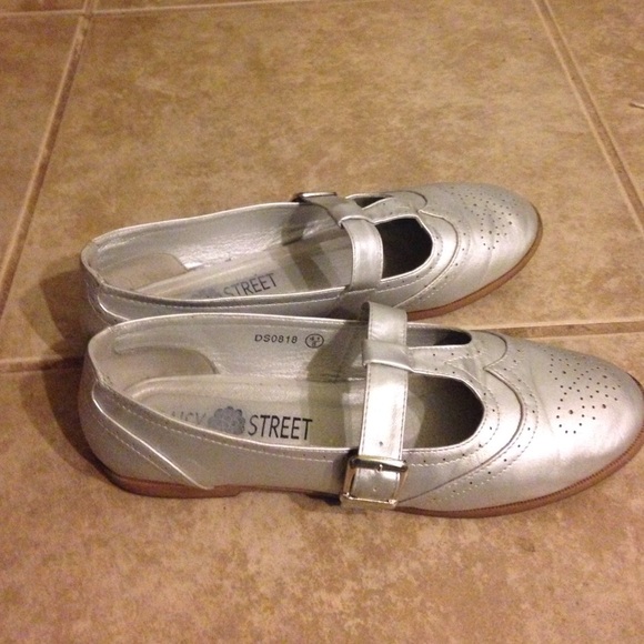 ASOS silver Mary Janes