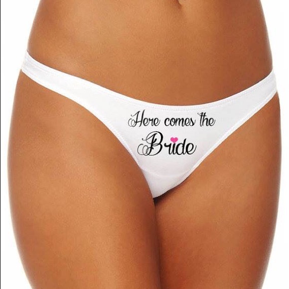 Here comes the bride women's underwear