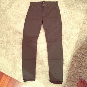 Hudson army green skinny jeans