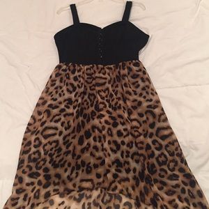 High-low Leopard Print Dress
