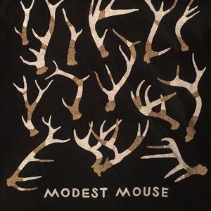 Modest mouse black band antlers shirt