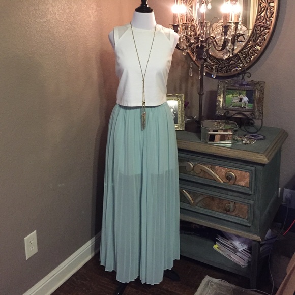 Pleated maxi skirt
