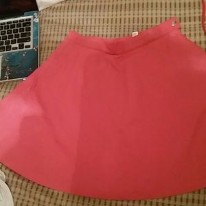 Lambskin Leather Circle Skirt