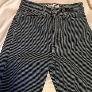Striped American apparel high waist jeans