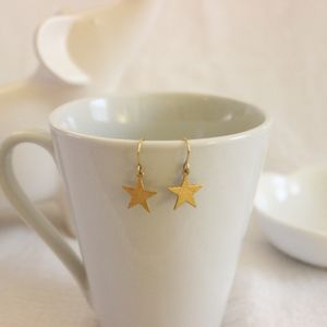 Gold Tone Star Earrings