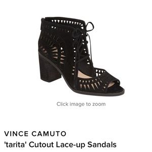 Black Vince Camuto Tarita cut out sandal