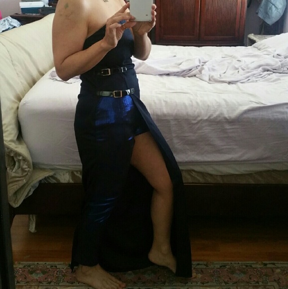 Navy blue one leg jumper - Picture 3 of 4