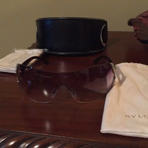 Authentic Bvlgari shield sunglasses