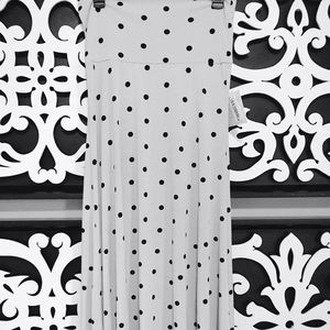 Lularoe Maxi Skirt/Dress (Grey & Black Polka Dot)