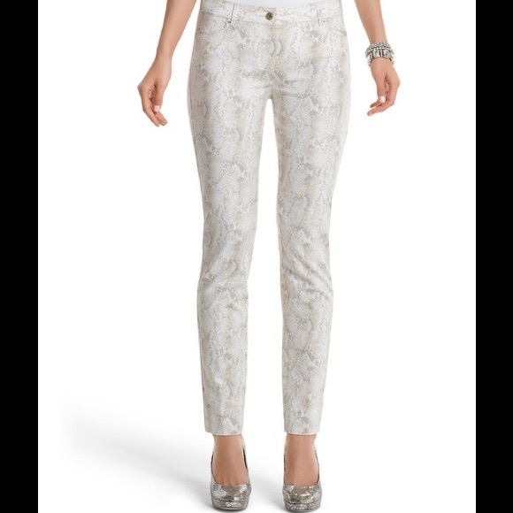 White House Black Market Snake print pants