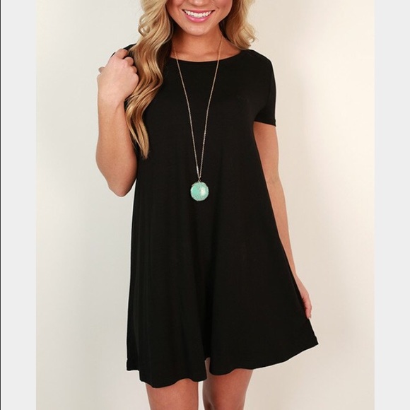 black t-shirt dress