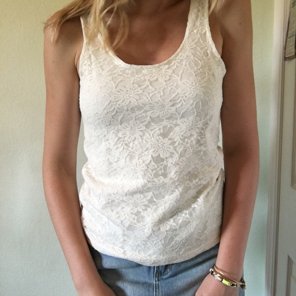 White Lace Tank