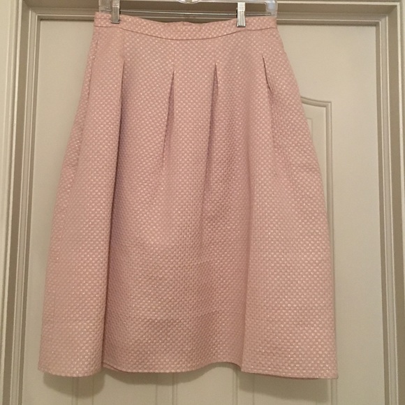 Pleated Pink H&M Midi Skirt