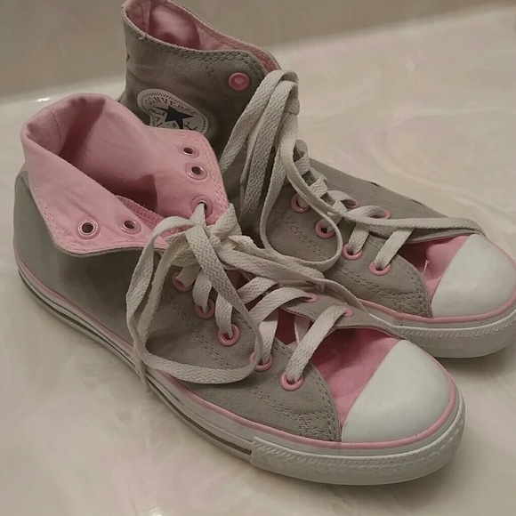 Gray and Pink Converse Chuck Taylor All Stars