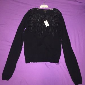 black sweater from express