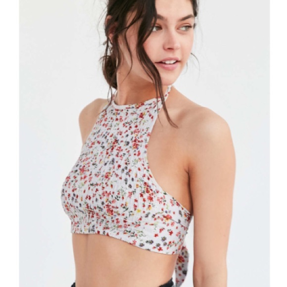 Urban Outfitters Floral Crop Top Halter