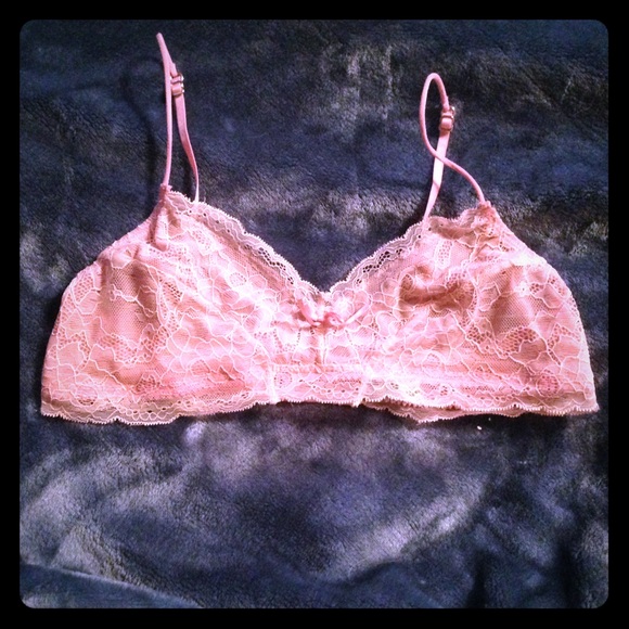 Pink lacy bralette