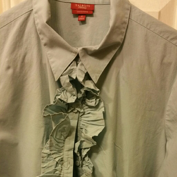 Talbots Ruffled Dress Shirt - Picture 3 of 4