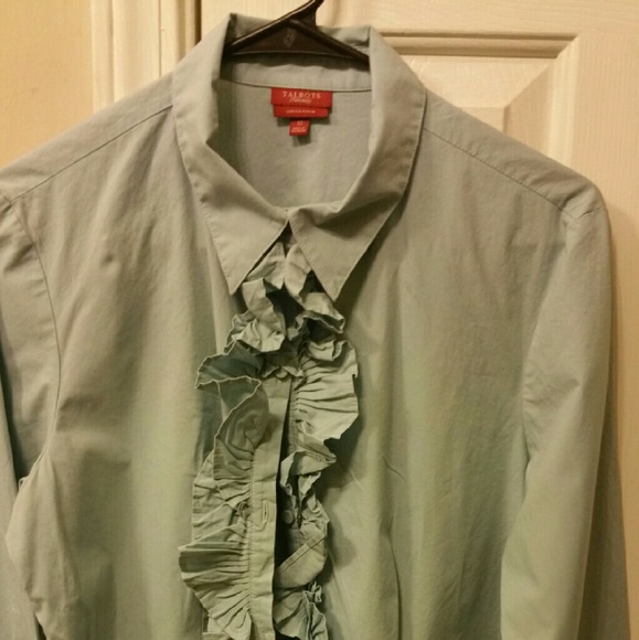 Talbots Ruffled Dress Shirt - Picture 4 of 4