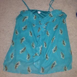 Xhilaration  feather tank top size xl