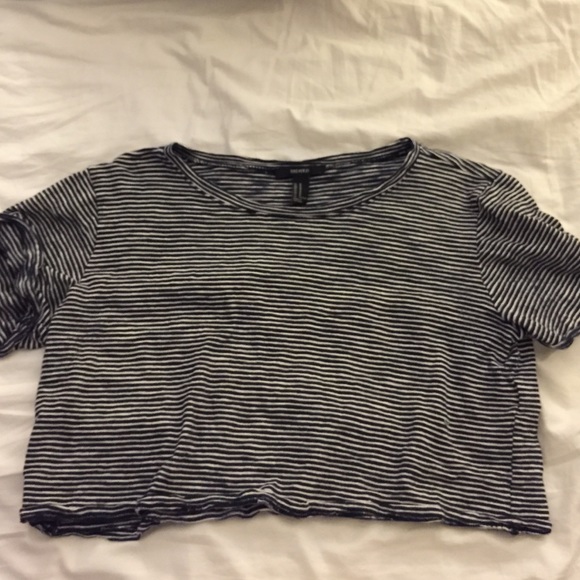 F21 striped crop top