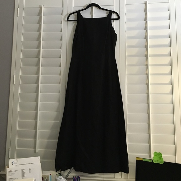 Elegant Black linen tank dress