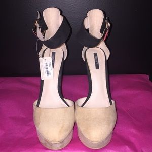 Suede wedges