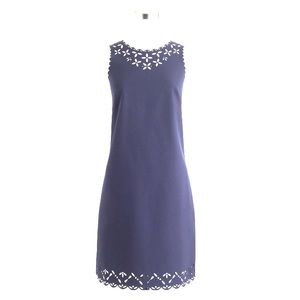 JCrew Laser Cut Floral Dress - Navy