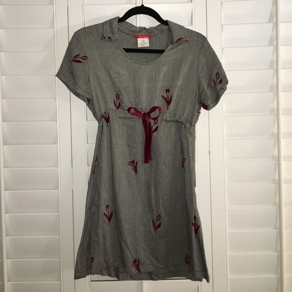 Houndstooth and velvet flocked tulip mini dress