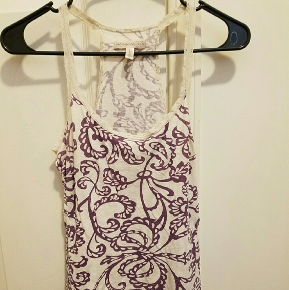 Aeropostale tank top. Pretty purple paisley print. - Picture 2 of 4