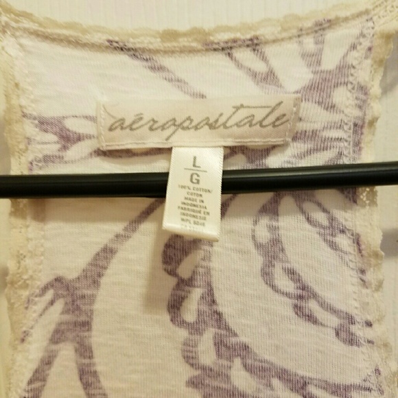 Aeropostale tank top. Pretty purple paisley print. - Picture 4 of 4