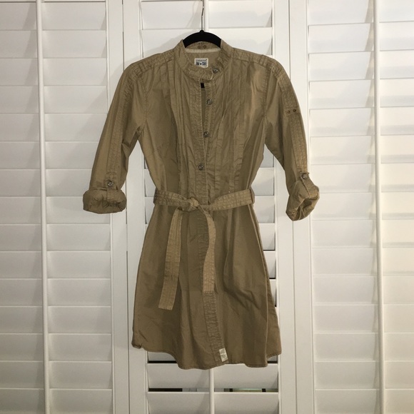 Tan Shirt Dress