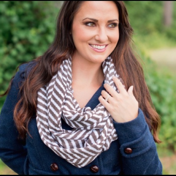 Taupe Herringbone Scarf